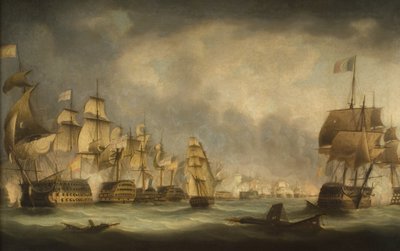 A Sea Battle by Thomas Luny